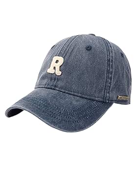 Amazon.com: Marotow Denim Baseball Cap with Letter R